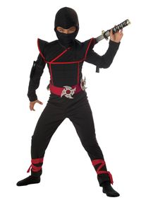 maskworld Ninja Fighter kostuum voor kinderen zwart