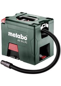 Metabo AS 18 L PC Gewerbe-Trockensauger Set 7,50 Liter ohne Akku Staubklasse L grün schwarz