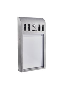 Nástěnný popelník PERTH, ocelový, šedý, pozinkovaná ocel|Akryl, tmavě šedá