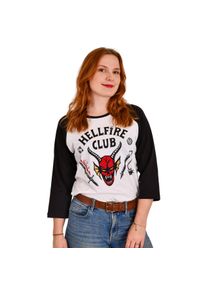 Stranger Things - Hellfire Club Wappen Longsleeve - M - Schwarz Rot Weiß