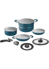 Brunner Carezza 7+1 Topf-Set Kochgeschirrset Kochtopf Pfanne Camping Outdoor Magnetogrip-Systemen blau