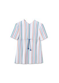 Tchibo - Kaftan z biobavlny - pro dívky - vel. 122/128 - barva: bílá/s proužky