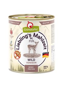 24x800g Granatapet Liebling's Mahlzeit PUR - zvěřina