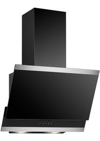 Bomann DU 7610 G EEK: B Kopffreihaube, 59,5 cm breit, 316m³/h, Randabsaugtechnik, 3 Leistungsstufen, schwarz/Edelstahl (776101)