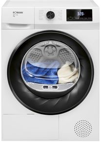 Bomann WPT 7154 8kg EEK: D Wärmepumpentrockner, 59,5 cm breit, Reversierautomatik, Überhitzungsschutz, weiß (771540)