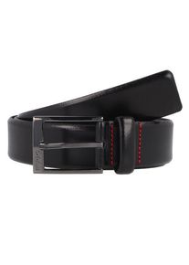 Hugo Garney Gürtel Leder 110 cm schwarz