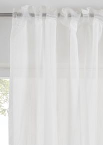 Dlouhá záclona s jemnými proužky | Bílá | Vel. 1 (v/š: 100/300 cm) | bonprix