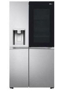 LG GSXV90BSAE Side-by-Side Stand-Kühl-Gefrierkombination 92cm breit 635 Liter InstaView Door-in-Door UVnano ThinQ App Wasserspender