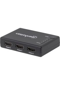Manhattan 207706 4 Port HDMI-Splitter 4096x2160 Pixel HDMI schwarz