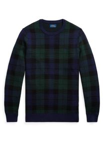 Velk&eacute; Velikosti - Polo Ralph Lauren - Svetr z prateln&eacute; merino vlny se vzorem Blackwatch - 4XL - N&aacute;mořnick&aacute; Modr&aacute;