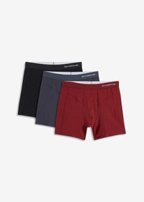 Přil&eacute;hav&eacute; středně dlouh&eacute; boxerky s organickou bavlnou (3 ks v balen&iacute;) | Čern&aacute; | Vel. 10 (4XL) | bonprix
