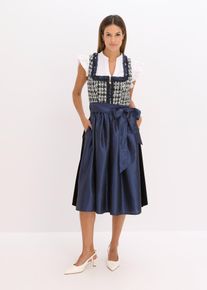 Kroj ve stylu dirndl a z&aacute;stěra (2d&iacute;ln&aacute; souprava) | Modr&aacute; | Vel. 36| bonprix