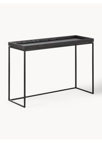 Jan Kurtz Designový konzolový stolek Pizzo Černá Dřevo, Masivní dřevo, Kov Š 100 cm, V 34 cm