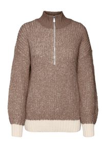 VERO MODA Ženy Svetr 'CHIARA' béžová / hnědá S