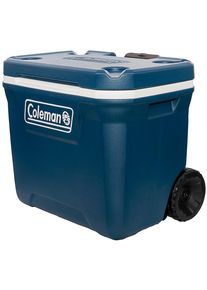 Coleman Xtreme 50QT Wheeled K&uuml;hlbox Transportbox 47 Liter Camping Outdoor Teleskopgriff 65x49x43cm blau