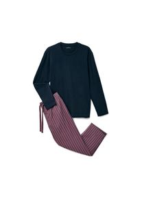 Tchibo - Pyžamov&aacute; souprava s tkan&yacute;mi kalhotami - pro muže - vel. XXL 60/62 - barva: modr&aacute;/s proužky
