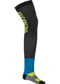 Fly Racing MX Knee Brace, socks , color: Black/Blue/Neon-Yellow , size: S/M