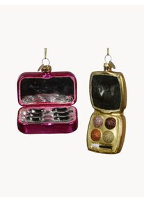 Kaemingk Sada vánočních ozdob Make-up, 2 díly Š 8 cm, V 6 cm, D 7 cm