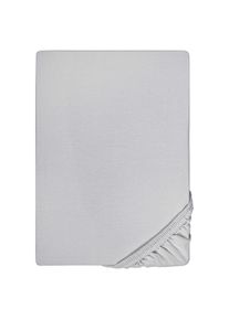 Fitted sheet microfiber interlock jersey silver grey 90 x 190 - 100 x 200 cm