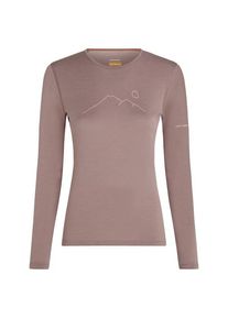 Icebreaker Women's Merino 200 Oasis L/S Crewe Rainer Ridge Merino base layer Women (XL, brown)