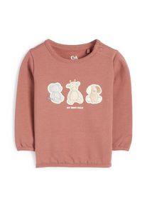 C&Amp;A Motivy zvířátek-mikina pro miminka, Růžové, Größe: 68