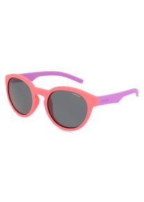 Polaroid PLD 8019/S | unisex sluneční brýle | Kulatý | Obruba: Acetát pink | Barva čoček: šedá