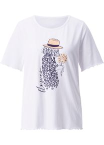 Damske Tričko s kr&aacute;tk&yacute;m ruk&aacute;vem a potiskem b&iacute;l&aacute;-n&aacute;mořnick&aacute; modr&aacute; ,velikost 56