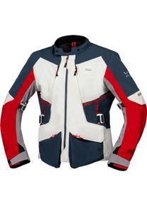 IXS Tourster-STX 1.0, textile jacket waterproof , color: Light Grey/Dark Blue/Red , size: XL
