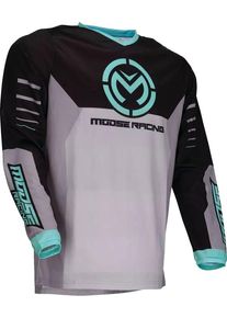 Moose Offroad Qualifier S25, jersey , color: Grey/Black/Turquoise , size: XL