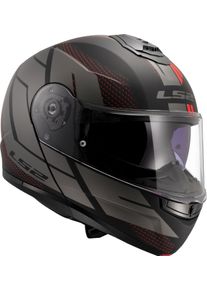 LS2 FF908 Strobe II Code, flip up helmet , color: Matt Black/Grey/Red , size: XL