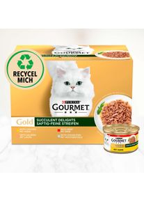 GOURMET GOLD &scaron;ťavnat&eacute; jemn&eacute; proužky mix variac&iacute; 96&times; 85 g