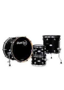 drum-tec pro 3 Shell Set Stage (piano black) avec 22" BD & 16" FT