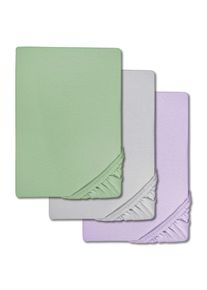 Castell Economy pack 3 colors fitted sheets microfiber interlock jersey 90 x 190 - 100 x 200 cm (3 pieces)