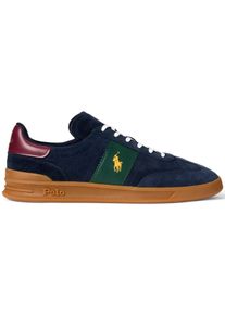 Velk&eacute; Velikosti - Polo Ralph Lauren - Tenisky z velurov&eacute; kůže a n&aacute;&scaron;ivkami loga - 14 - Modr&aacute;