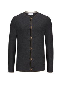 Velk&eacute; Velikosti - Grasegger - Krojov&aacute; pleten&aacute; bunda z merino vlny - 64 - Antracit