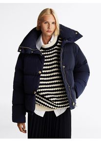 Tommy Hilfiger d&aacute;msk&aacute; tmavě modr&aacute; p&eacute;řov&aacute; bunda WW0WW43158 M-L