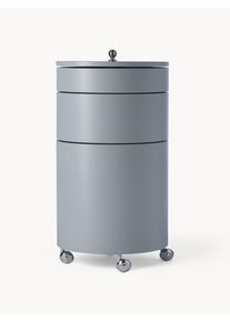 Verpan Kulat&aacute; skř&iacute;ňka na kolečk&aacute;ch Barboy, design Verner Panton &Scaron;ed&aacute; Dřevo &Oslash; 38 cm, V 73 cm