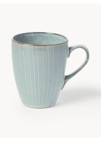 Broste Copenhagen Ručně vyroben&eacute; hrnky Nordic Sea, 6 ks Modr&aacute; Hl&iacute;na &Oslash; 10 cm, V 12 cm, 400 ml