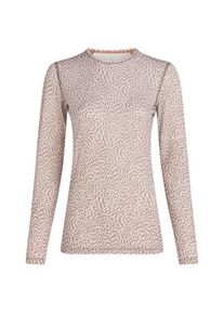 Icebreaker Women's Merino 200 Oasis L/S Crewe Flock Forms Merino base layer Women (XL, pink)
