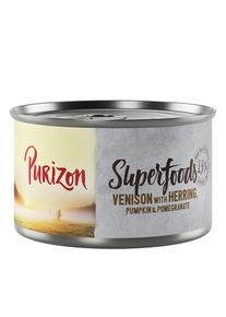 24x140g Purizon Superfoods - zvěřina se sleděm, dýní a granátovým jablkem
