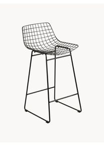 HKliving Barová židle z kovu Wire Černá Kov Š 47 cm, V 89 cm