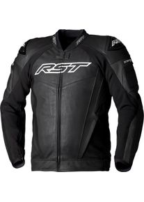 RST TracTech Evo 5, leather jacket perforated , color: Black/Black , size: 3XL
