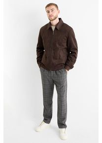 C&Amp;A Kalhoty chino-tapered fit-kostkované, Šedé, Größe: W34 L30