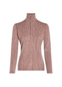 Icebreaker Women's Merino 260 Tech Vertex L/S Half Zip AOP Merino base layer Women (XS, brown)