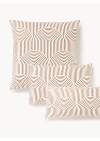 Bavlněný povlak na polštář Arcs Hnědá Bavlna Š 60 cm, D 70 cm | Westwing Collection
