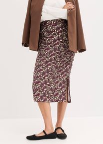 Žerzejová sukně ze splývavé viskózové směsi | Béžová | Vel. 48/50 (XL) | viskóza| bonprix