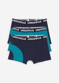 Přil&eacute;hav&eacute; boxerky s bavlnou (3 ks v balen&iacute;) | Modr&aacute; | Vel. 8 (XXL) | bonprix