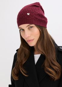 Čepice s pod&iacute;lem ka&scaron;m&iacute;ru | Červen&aacute; | Vel. Onesize | bonprix