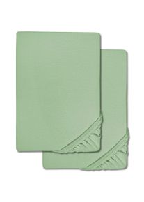 Prostěradlo z mikrovlákna interlock jersey zelené 90 x 190 - 100 x 200 cm 180 x 200 - 200 x 200 cm dvojité balení