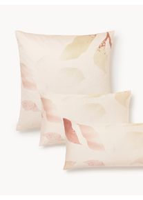 Povlak na polštář z bavlněného saténu s květinovým potiskem Marino Pudrová Satén/mako-satén, Bavlna Š 50 cm, D 70 cm | Westwing Collection